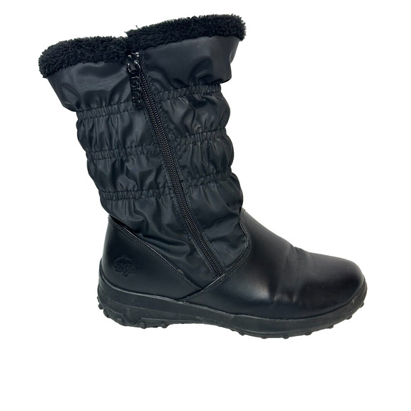 Totes Womens Henrique Black Snowboot Boot Size 8 M Rain Winter Weather GUC - Picture 1 of 12